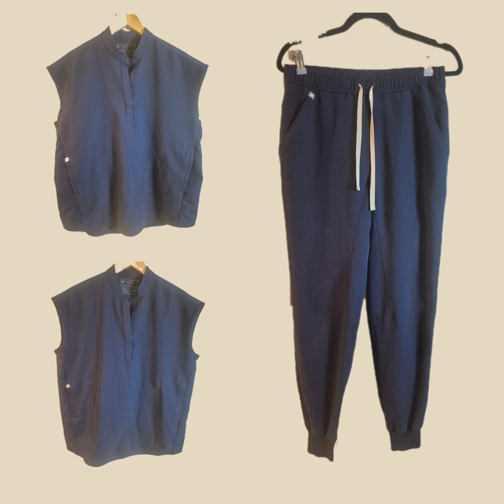 Bundle 3 pcs Figs Technical Collection Pants & tops Womens S Blue Scrubs Nurse